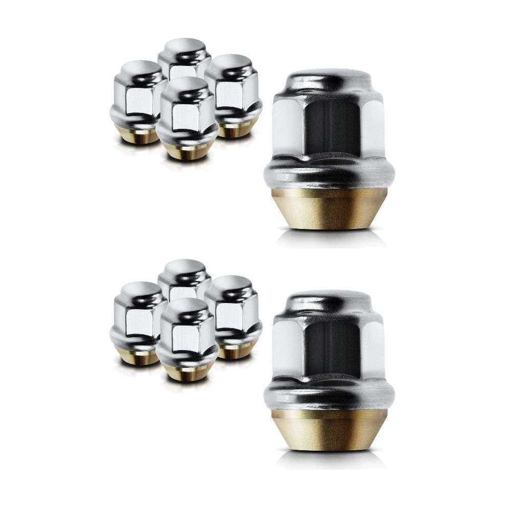 10 PCS - M12-1.50 Front / Rear Dometop Wheel Lug Nut For Ram C/V Dodge Ford Acura BMW