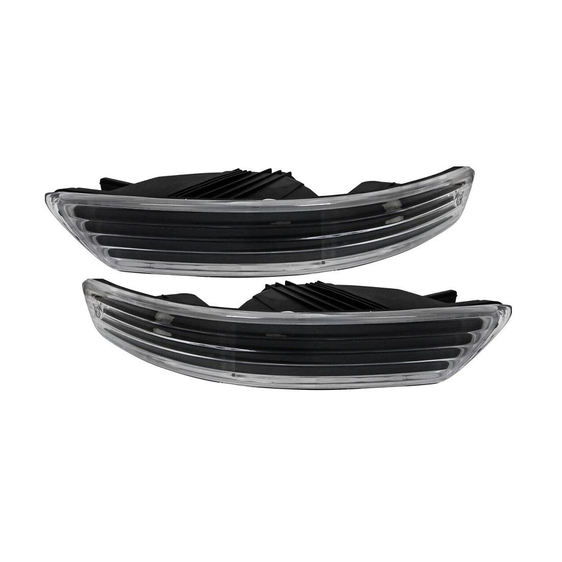 Black Bumper Lights Parking Signal Lamps Left+Right