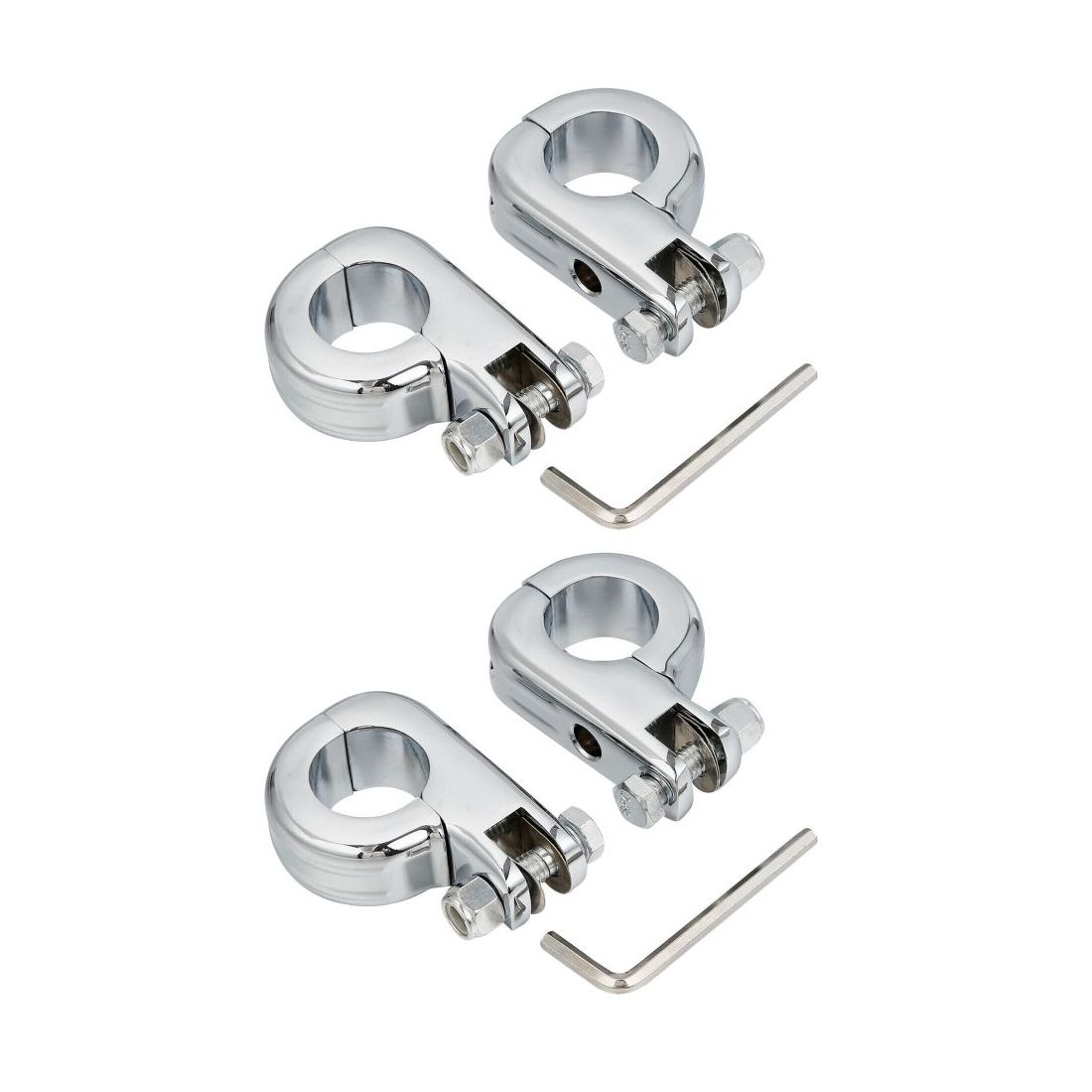 2 Sets Of - 1.25" Highway Foot Peg Mounting Kits For Harley Suzuki Kawasaki Engine