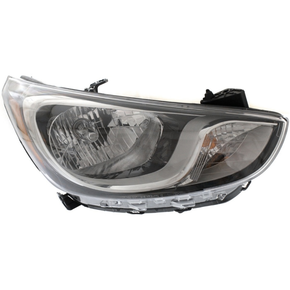Headlight Set For Hyundai 2012-2014 Accent Left And Right With Bulb 2Pc