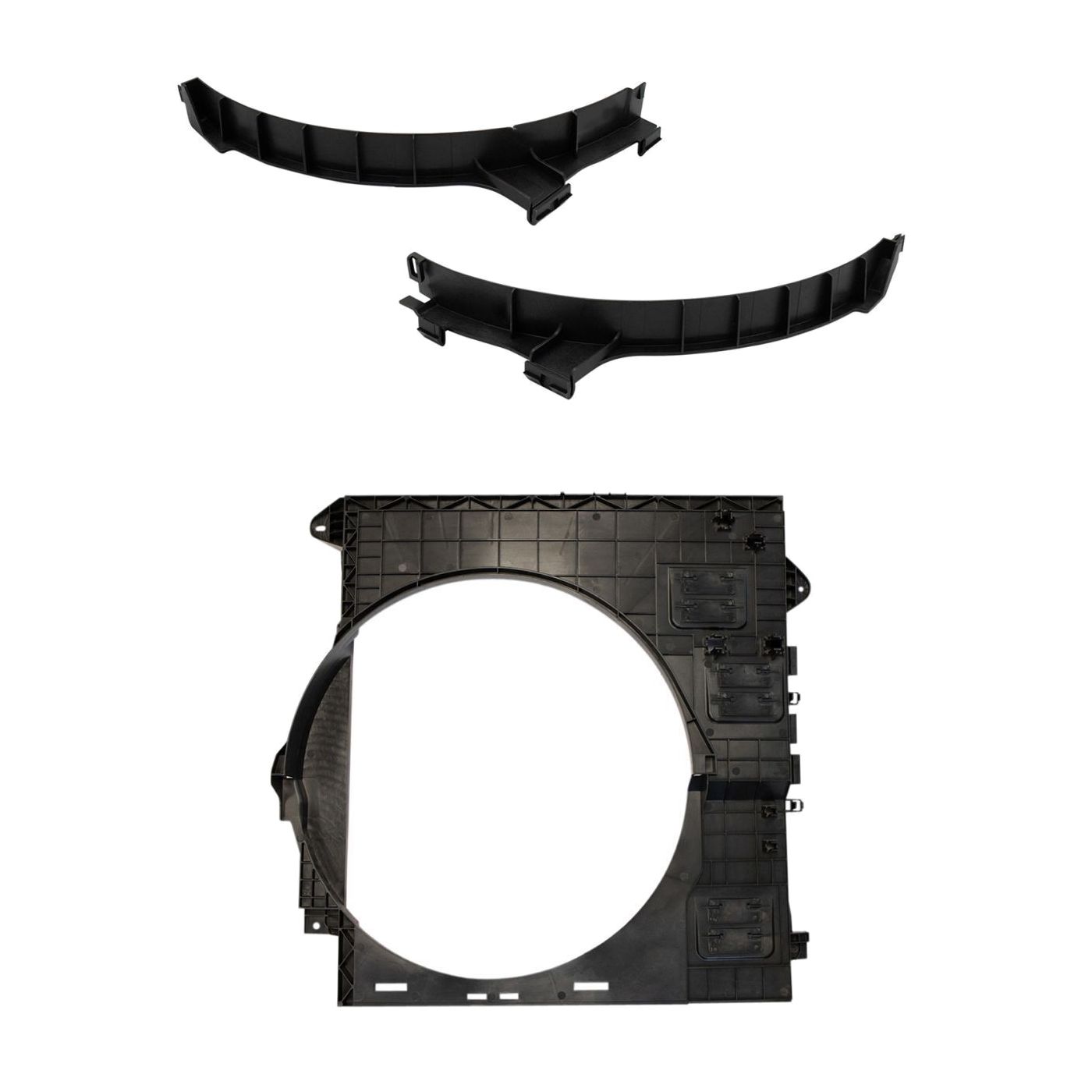 For 17-19 TITAN S 3-pc Upper & Lower Engine Cooling Radiator Fan Shroud Kit