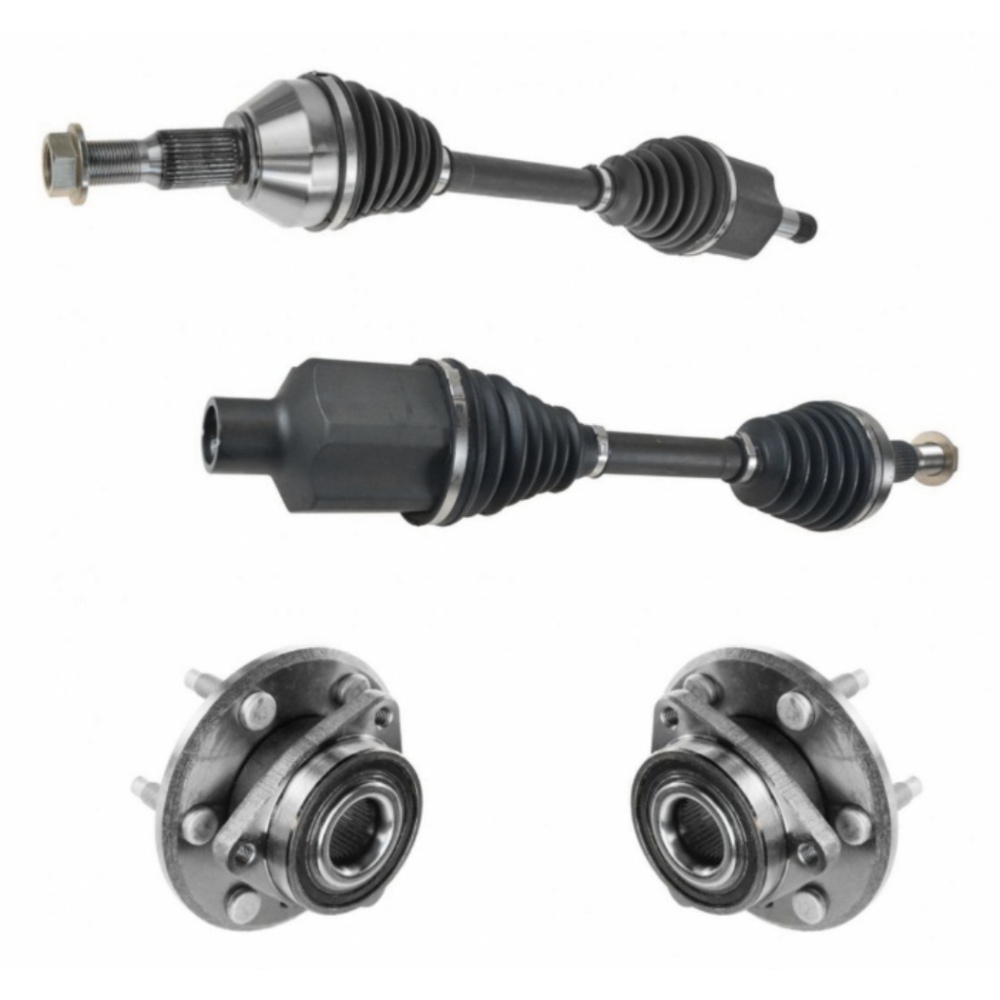 Front CV Axle Shafts & Wheel Hub Bearing Assemblies Set Of 4 For Buick GMC
