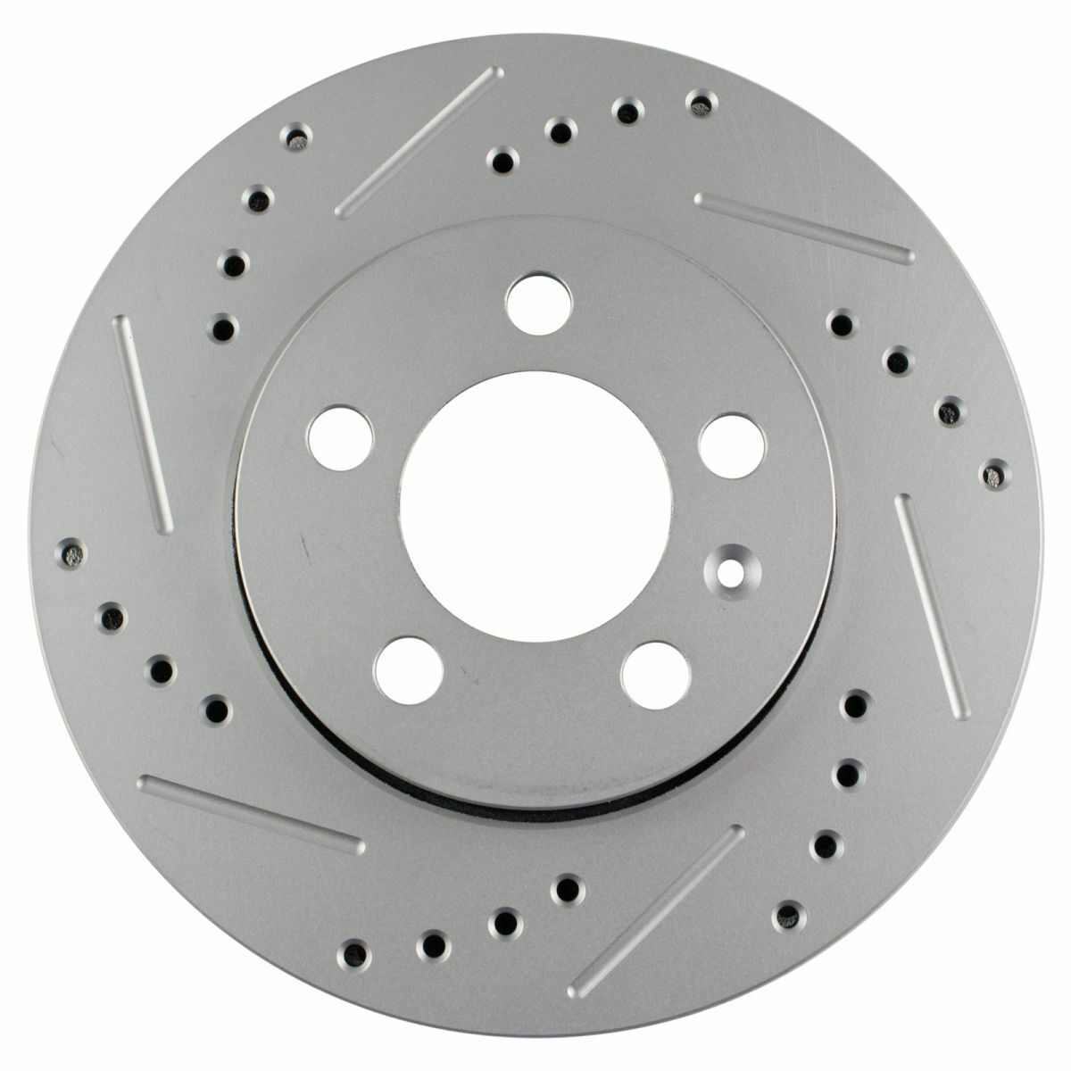 Performance Brake Rotor Drilled & Slotted Coated Rear Pair For Audi Volkswagen