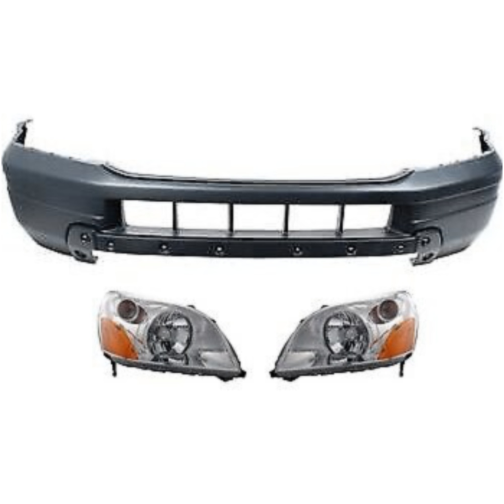 For Honda 2003-2005 Pilot Sport Utility Bumper Covers Fascias Set Of 3 Front