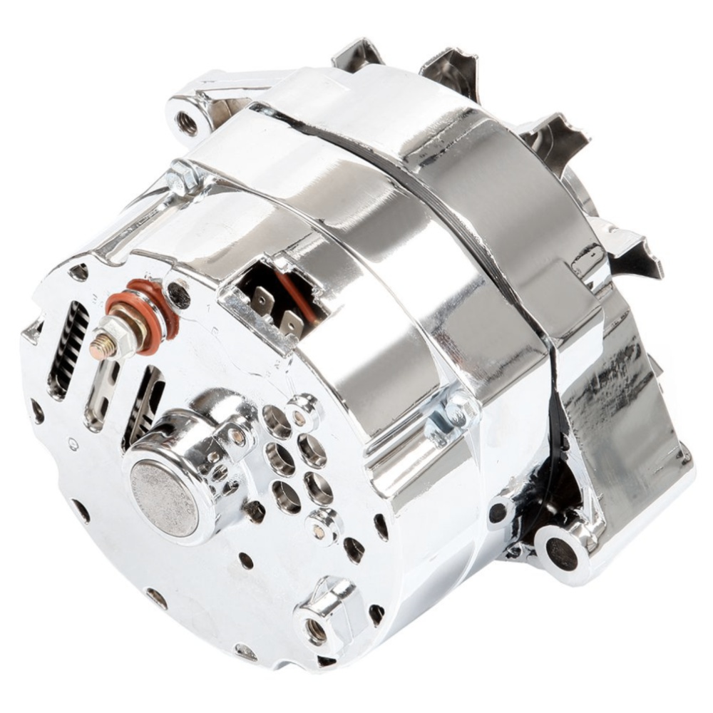 For C10 C20 Camaro Citation II Impala P30 Suburban Chrome BBC Alternator 1 Wire