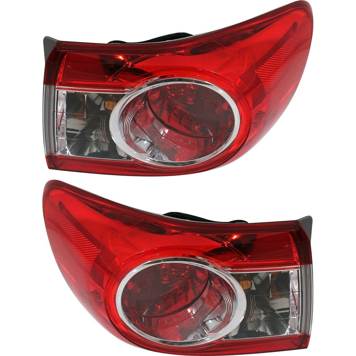 Set Of 2 Tail Light For Toyota 2011-2013 Corolla Sedan S LH & RH Outer W/ Bulb