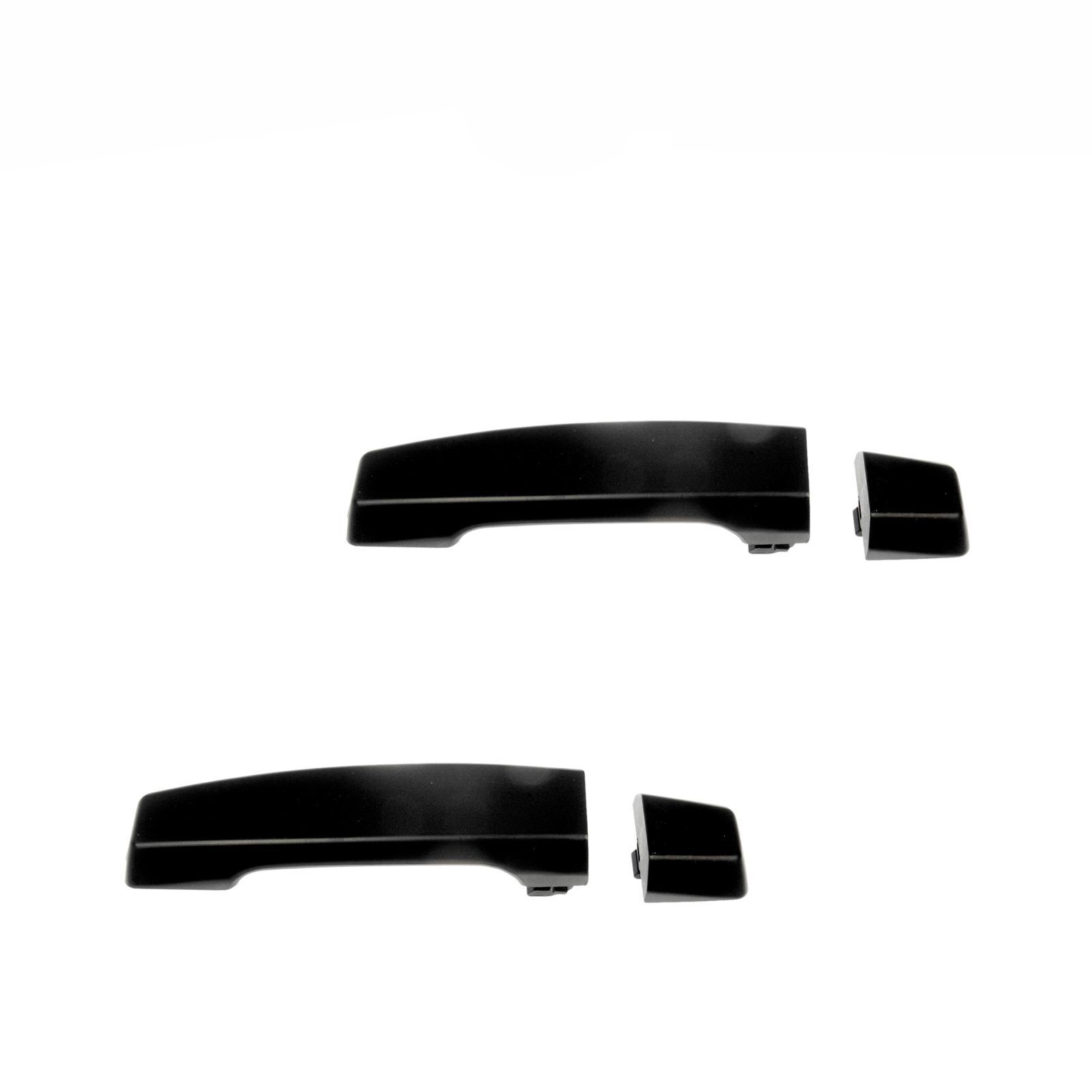 Door Handles Outer Black Textured W/ Trim Rear Pair Set For Nissan Crew Cab
