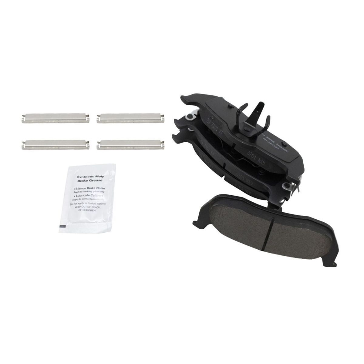 Rear Ceramic Brake Pad & Coated Rotor Kit For Infiniti QX56 Armada Titan
