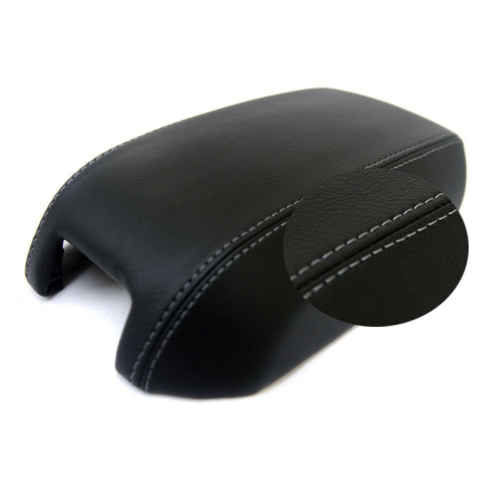 Center Console Armrest Leather Synthetic Cover For Volvo 03-14 XC90 Gray Stitch