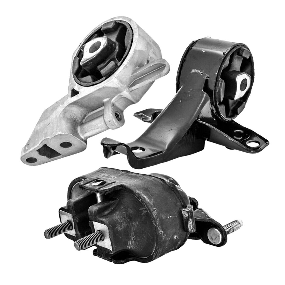 Left Front Left & Rear Left Transmission Mounts 3PCS For 04-07 Malibu LS 3.5L