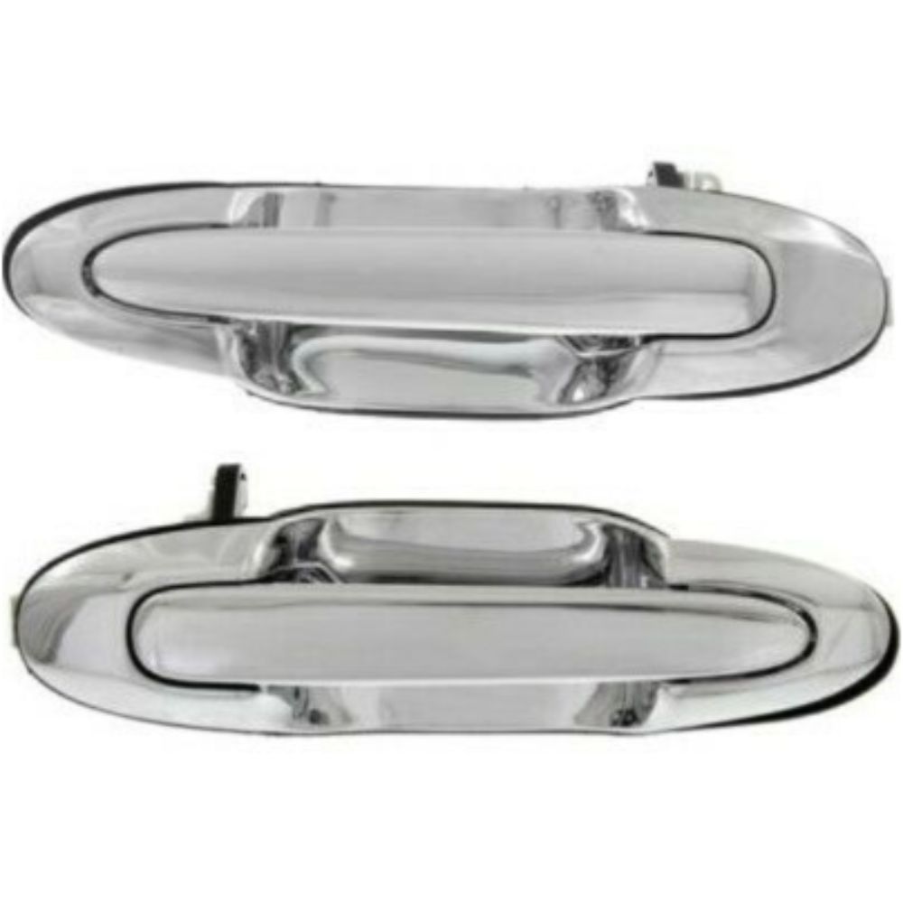 Exterior Door Handle For Mazda 2000-2006 MPV Set Of 2 Rear Chrome Plastic