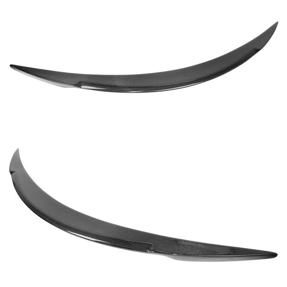 For 21-23 S Plaid Sedan Trunk Spoiler V Style Carbon Fiber Rear Decklid Trim