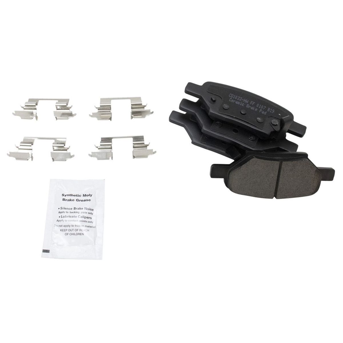 Rear Ceramic Brake Pad & Coated Rotor Kit For Chevy Pontiac