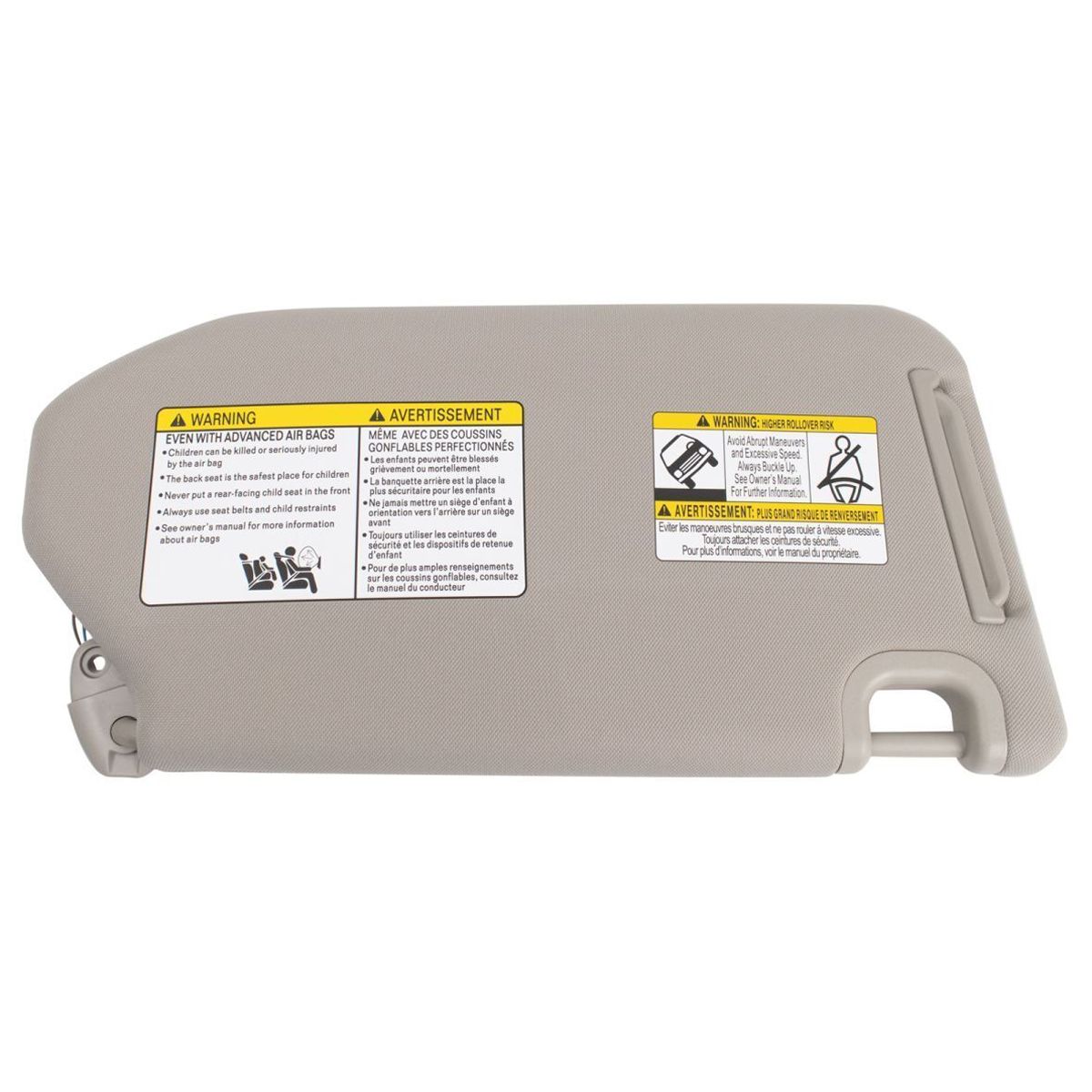 For 2015-2019 Nissan Pathfinder Sport Utility Left Gray Sun Visor