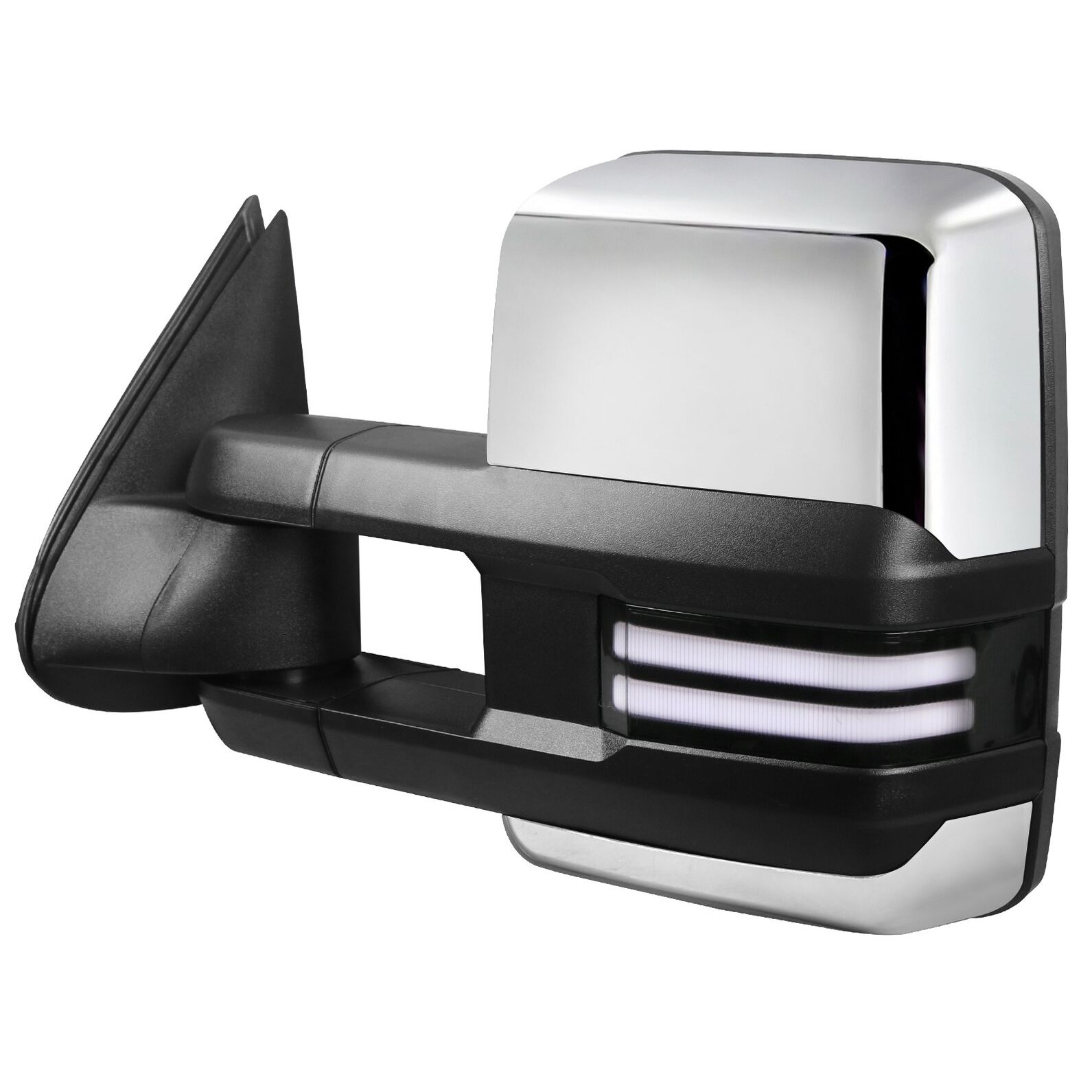 Pair Chrome Power Tow Mirror For 2003-2007 Chevy Silverado GMC Sierra 1500 2500