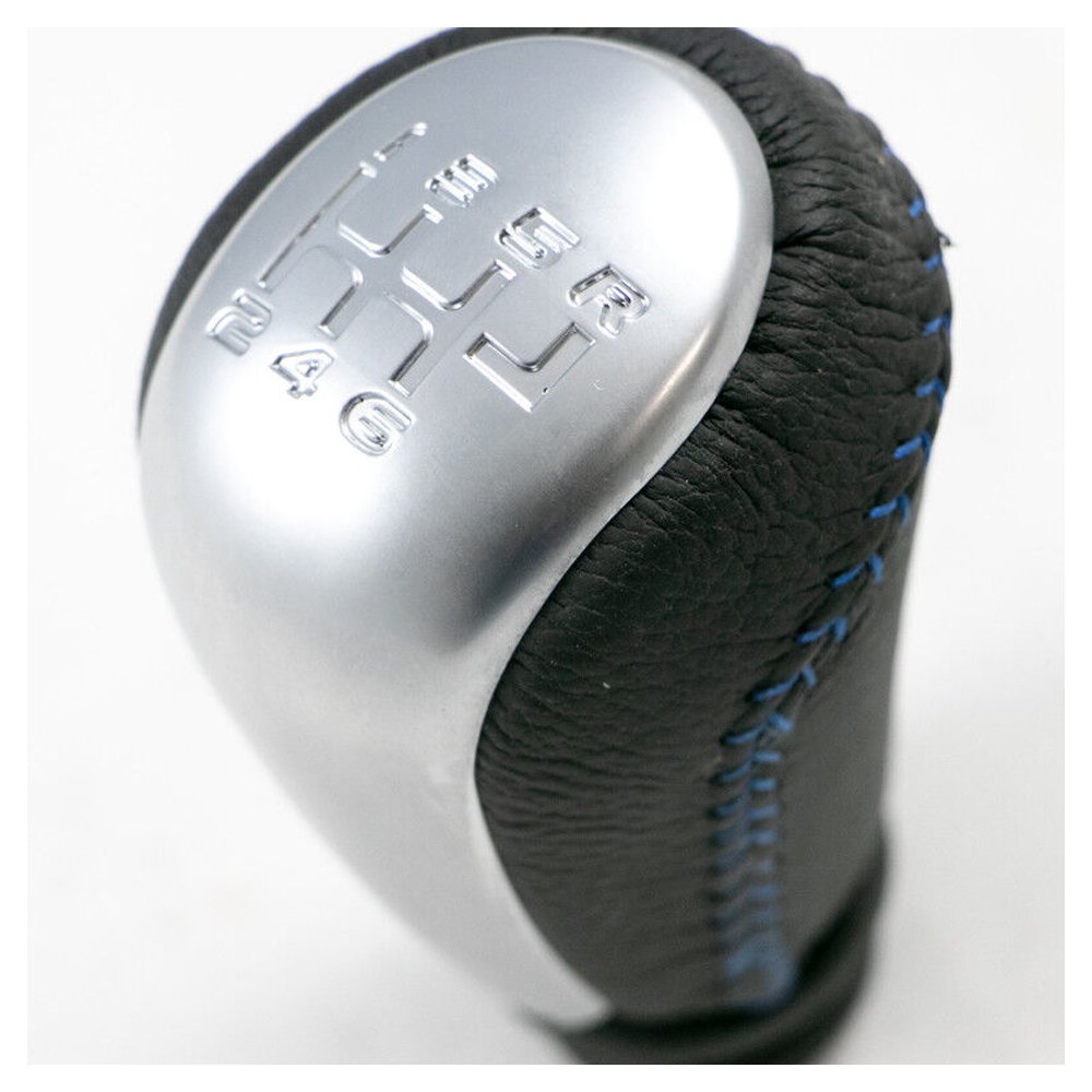 For 04-06 Pontiac 6 Speed Manual T56 Shift Shifter Knob Blue Stitch Lmp1305B
