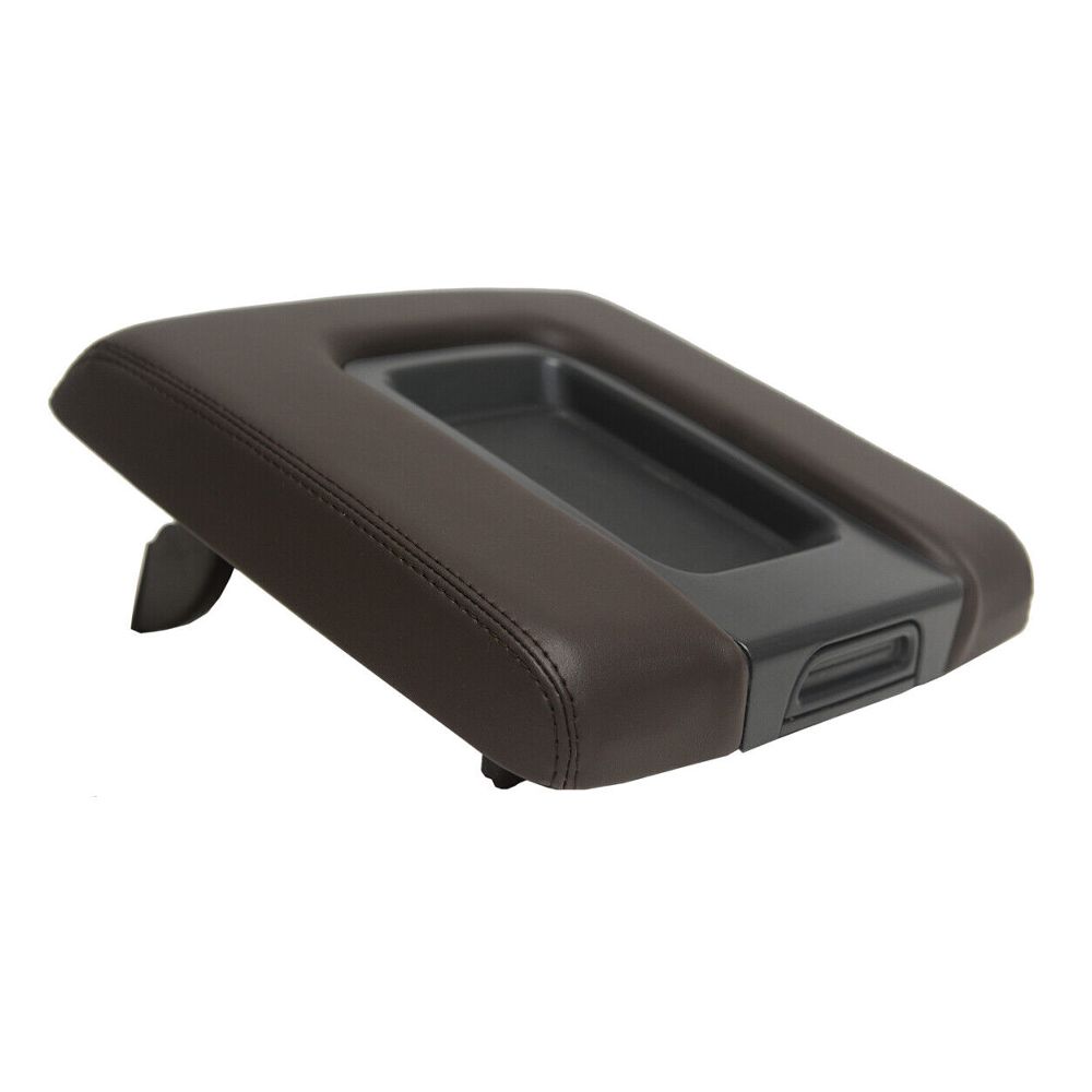 Console Lid Armrest Leather Cover For GMC Sierra 2014-2020 Cocoa