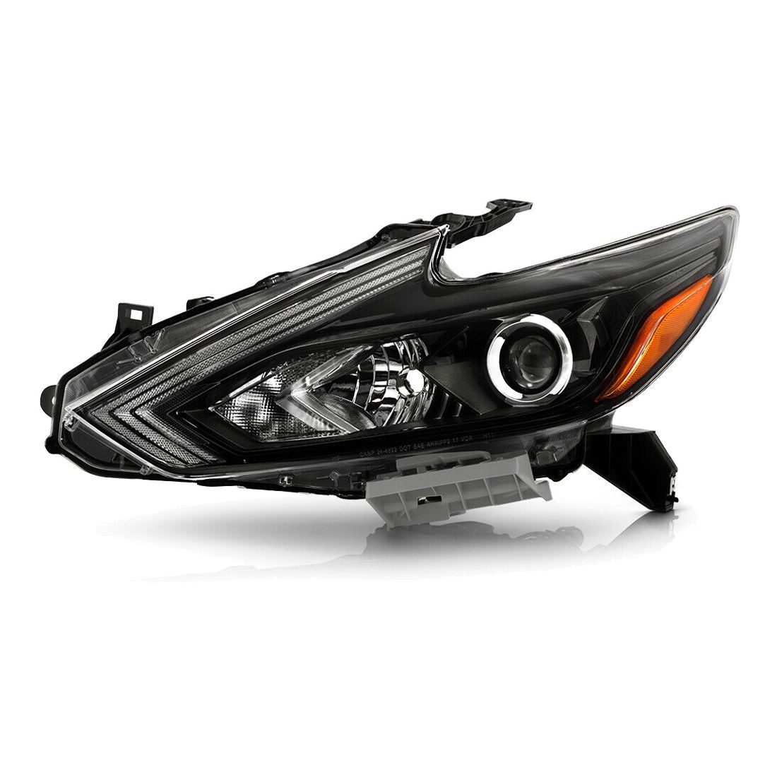 For 16-18 Altima SL Black Bezel W/o Led Halogen Headlight Headlamp Driver Side