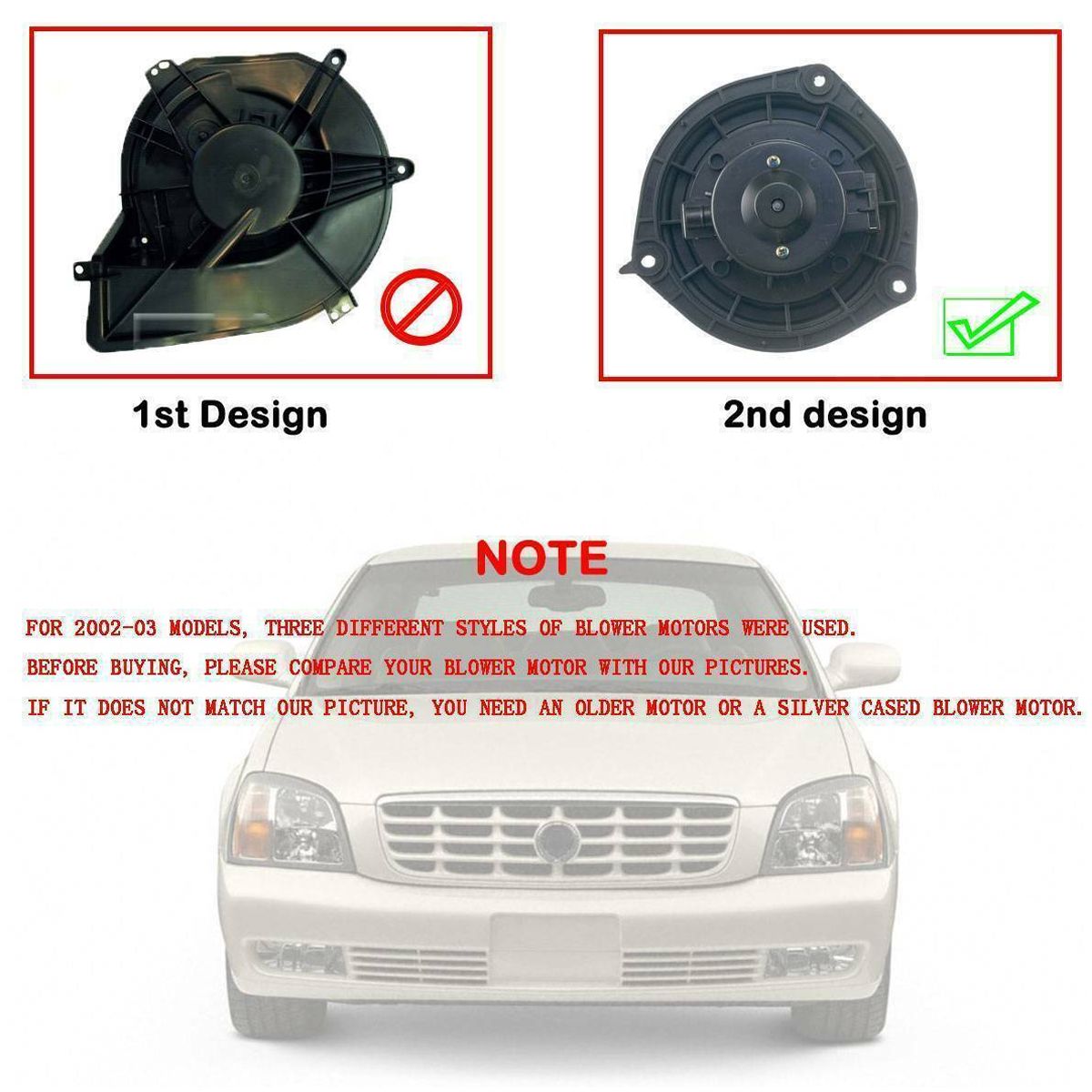 HVAC Heater Blower Motor W/Fan Cage For 2002-2005 LeSabre Custom Sedan 700110