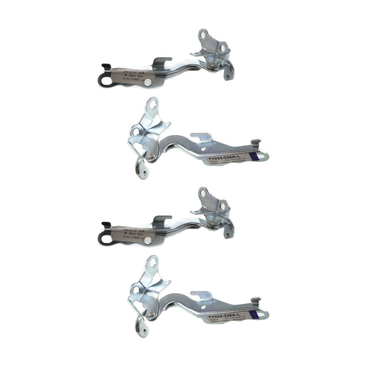 4 PCS - For 03-08 Corolla 03-08 Matrix Hood Hinges Set Driver & Passenger Side