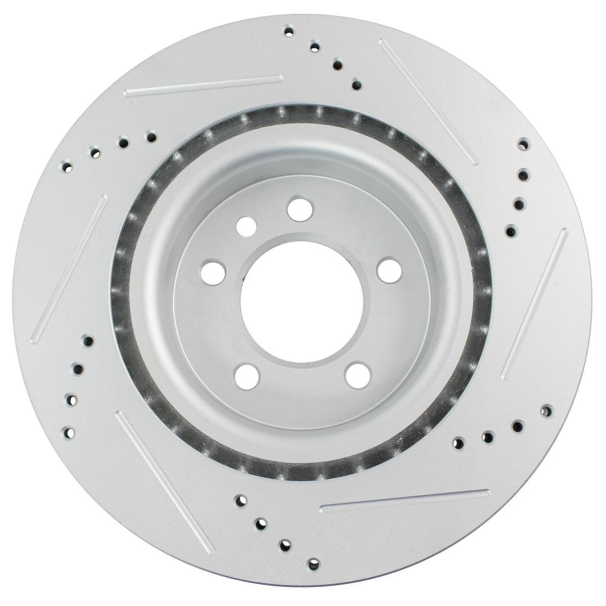 Brake Rotor Drilled & Slotted Coated Front Pair For 05-09 LR3 Sport Utility SUV