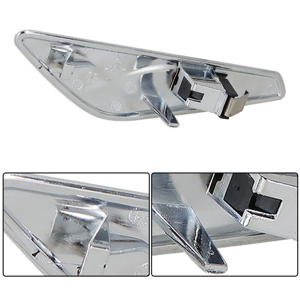 Right+Left Side Front Fender Chrome Finisher For BMW 2015-2017 X3 2015-2017 X4