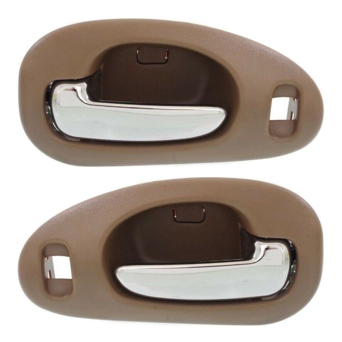 Front Interior Door Handle Pair LH & RH Set Chrome & Beige For Chrysler Concord