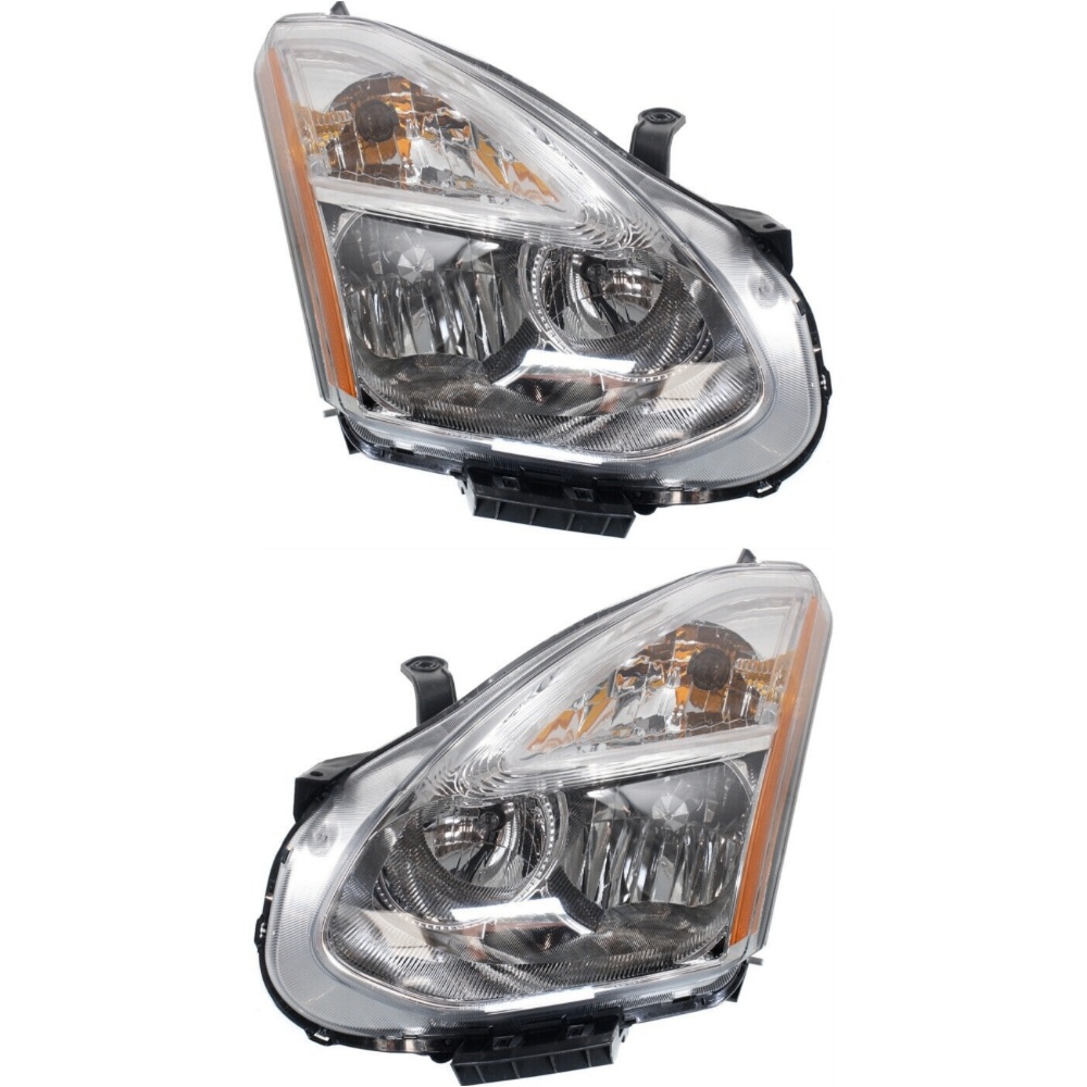 Headlight Set For 2011-2012 Nissan Rogue Left And Right With Bulb 2Pc