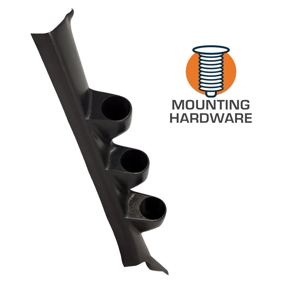 Black Triple Gauge 52mm Pillar For 04-08 6 Hatchback 03-08 6 Sedan 04-07 6 Wagon Speed6