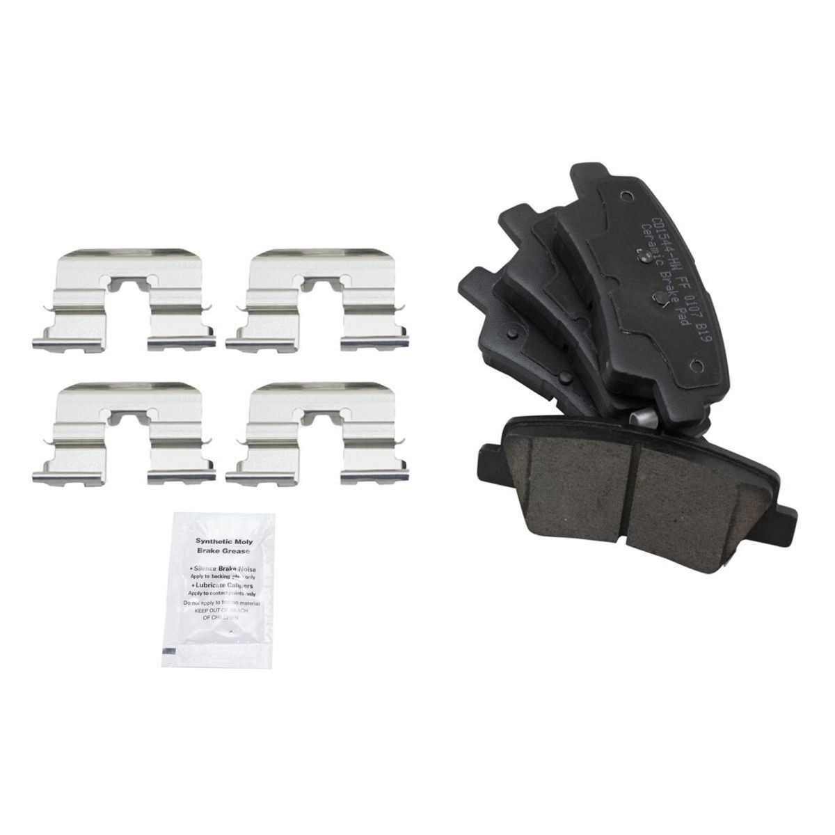 Rear Premium Ceramic Brake Pad & Coated Rotor Kit For 2012-2016 Kia Rio Sedan