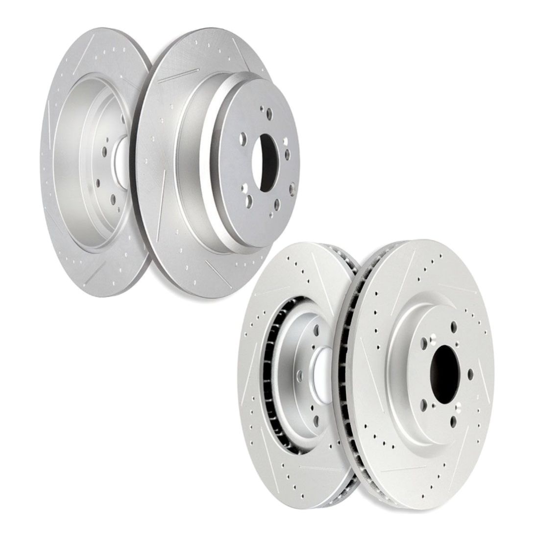Front & Rear Drill Slot Brake Rotors Discs For 2011-2014 Honda Odyssey 3.5L