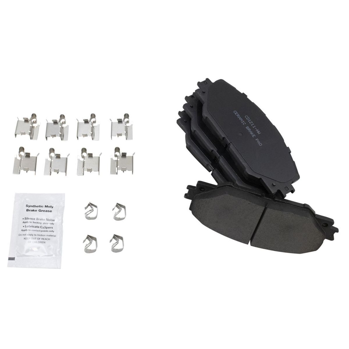 For 11-13 Matrix AWD Front Ceramic Brake Pad Kit & Coated Rotor Pair Kit W/