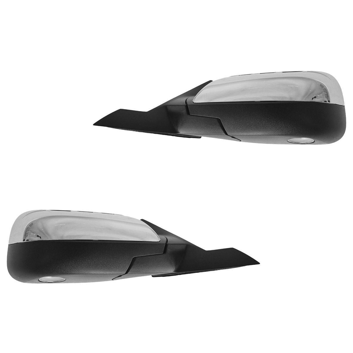 Mirrors Power Heated Puddle Lamp Memory Chrome Left/Right Pair For Taurus Sable