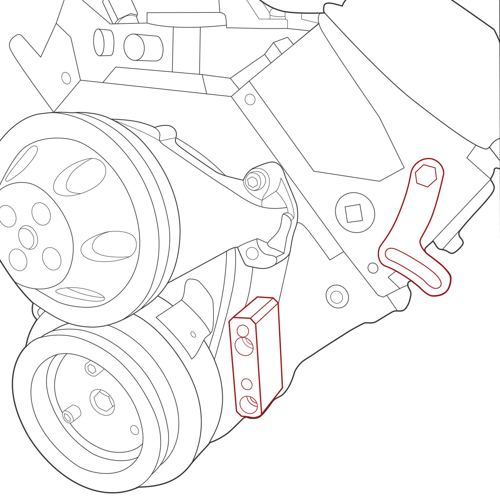 Alternator Bracket Short Water Pump For Chevy BBC SWP EWP 396 427 454 New
