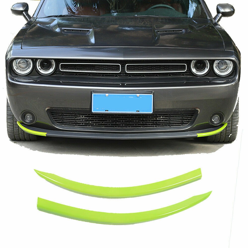 Front Bumper Lip Strip Cover Trim Spoiler Green ABS
