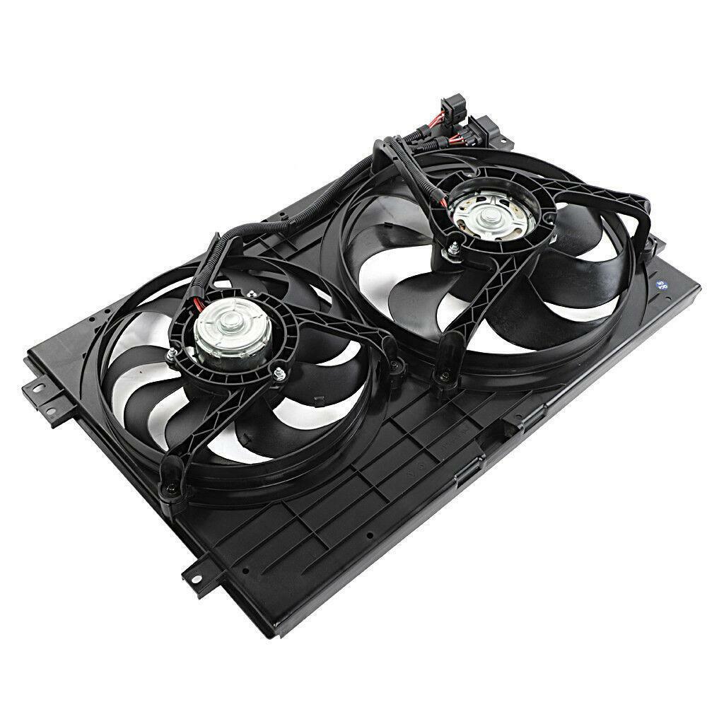 Dual Radiator Cooling Fans & Motors For Audi TT TT Quattro Volkswagen Golf Jetta