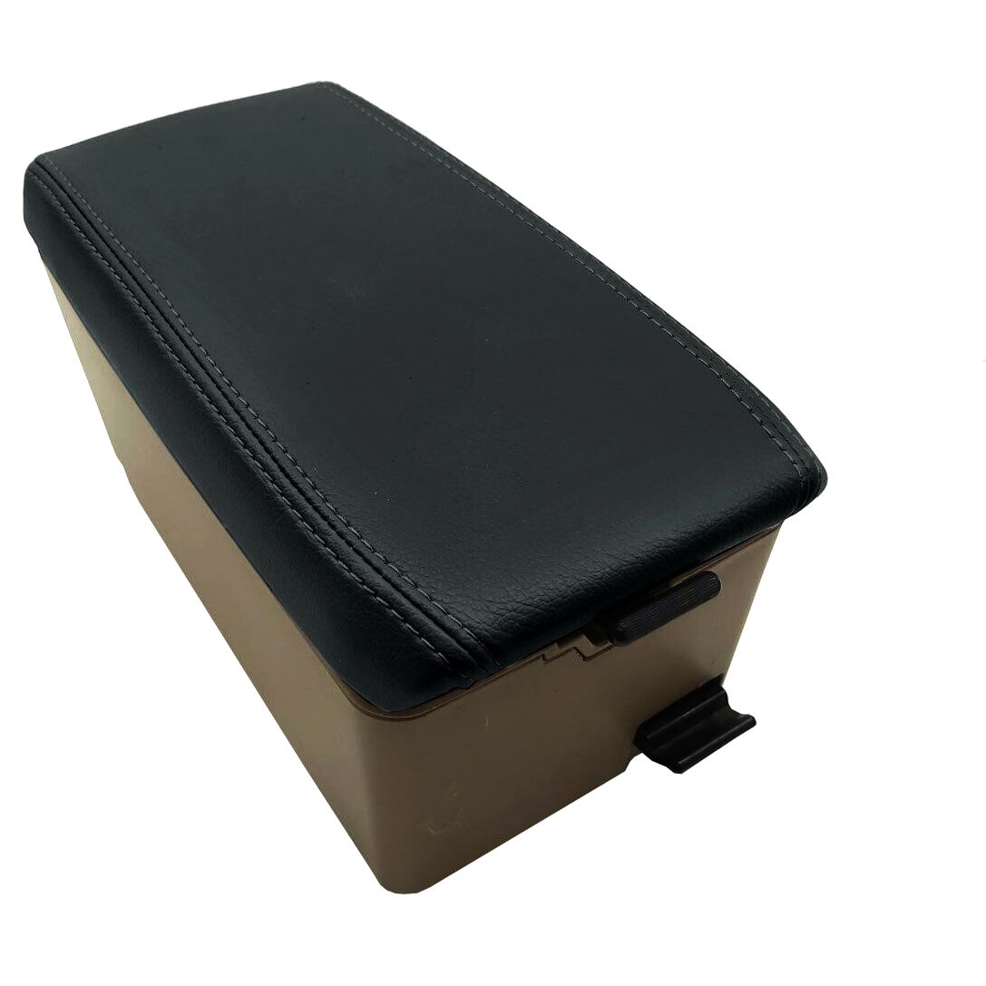 Console Console Lid Armrest Cover PVC Leather For Subaru 03-08 Forester Black