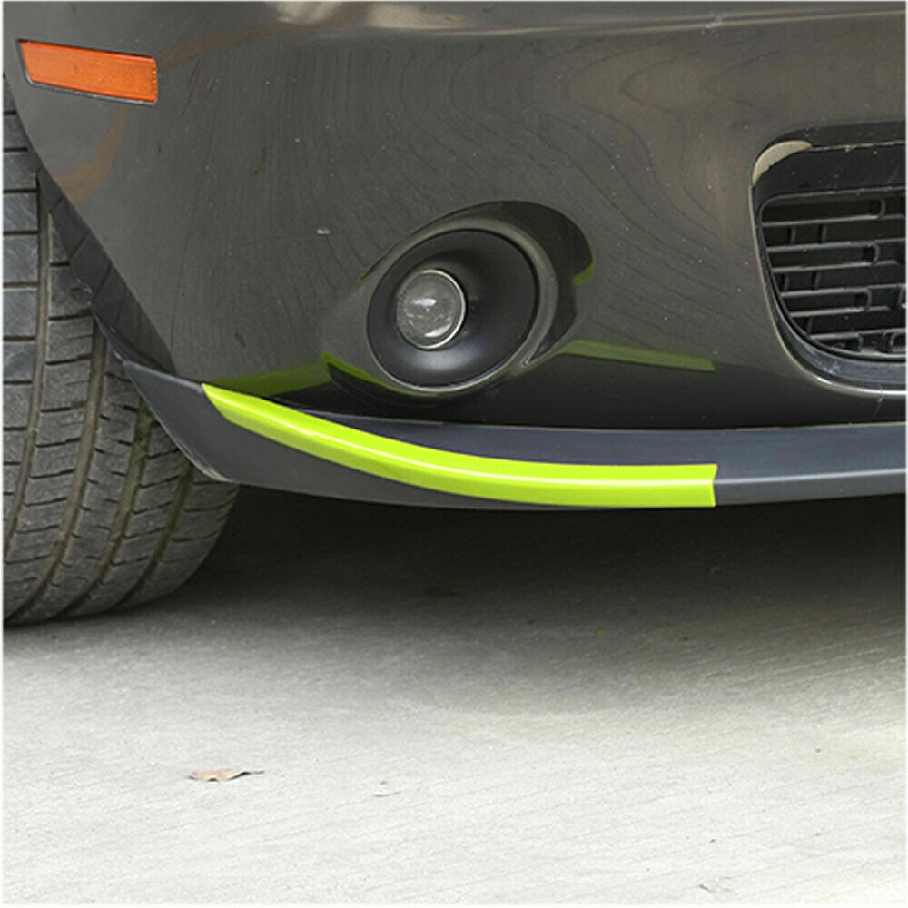 Front Bumper Lip Strip Cover Trim Spoiler Green ABS