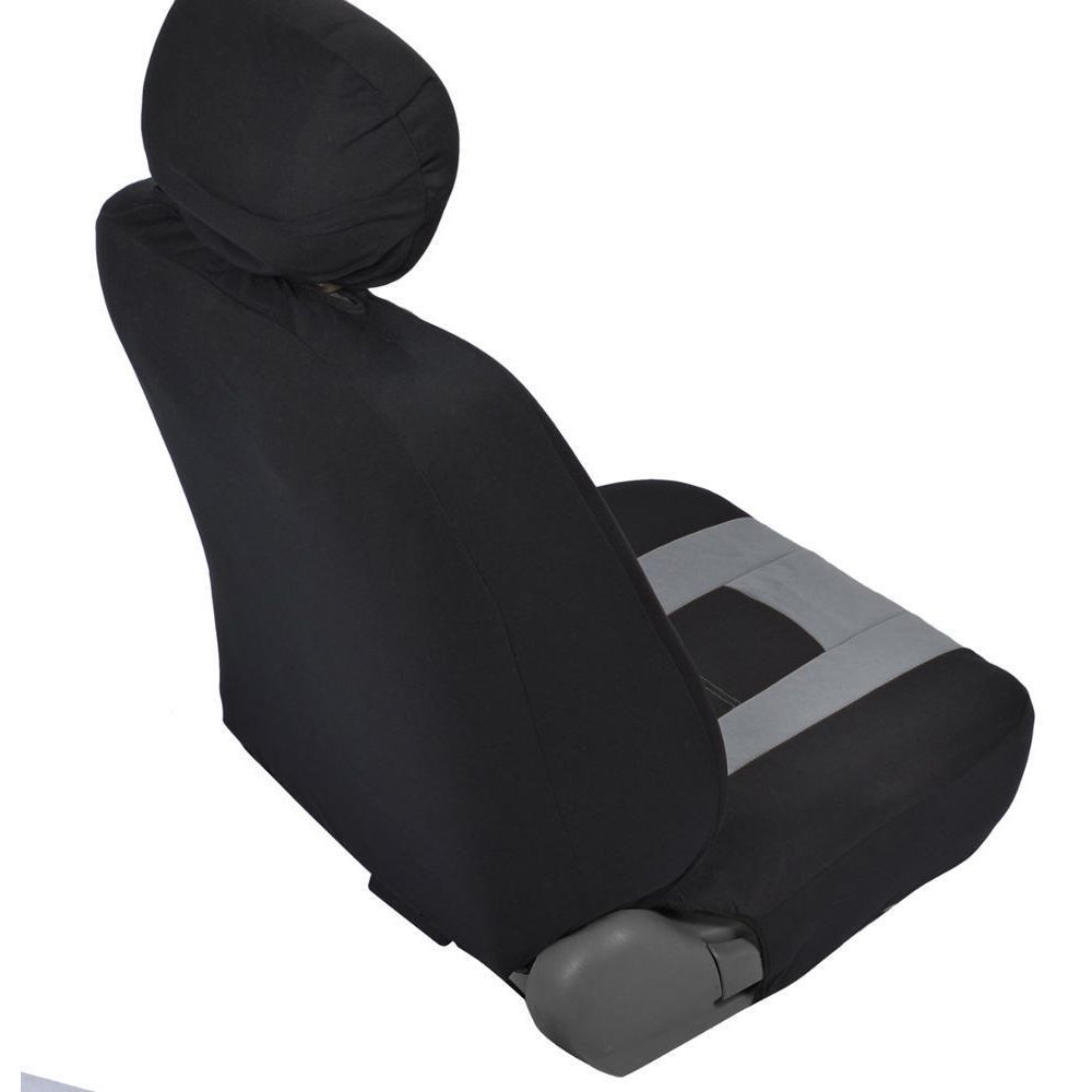Gray Black Striped Car Seat Covers Auto Interior For 99-00 328i Base Mesh Cloth