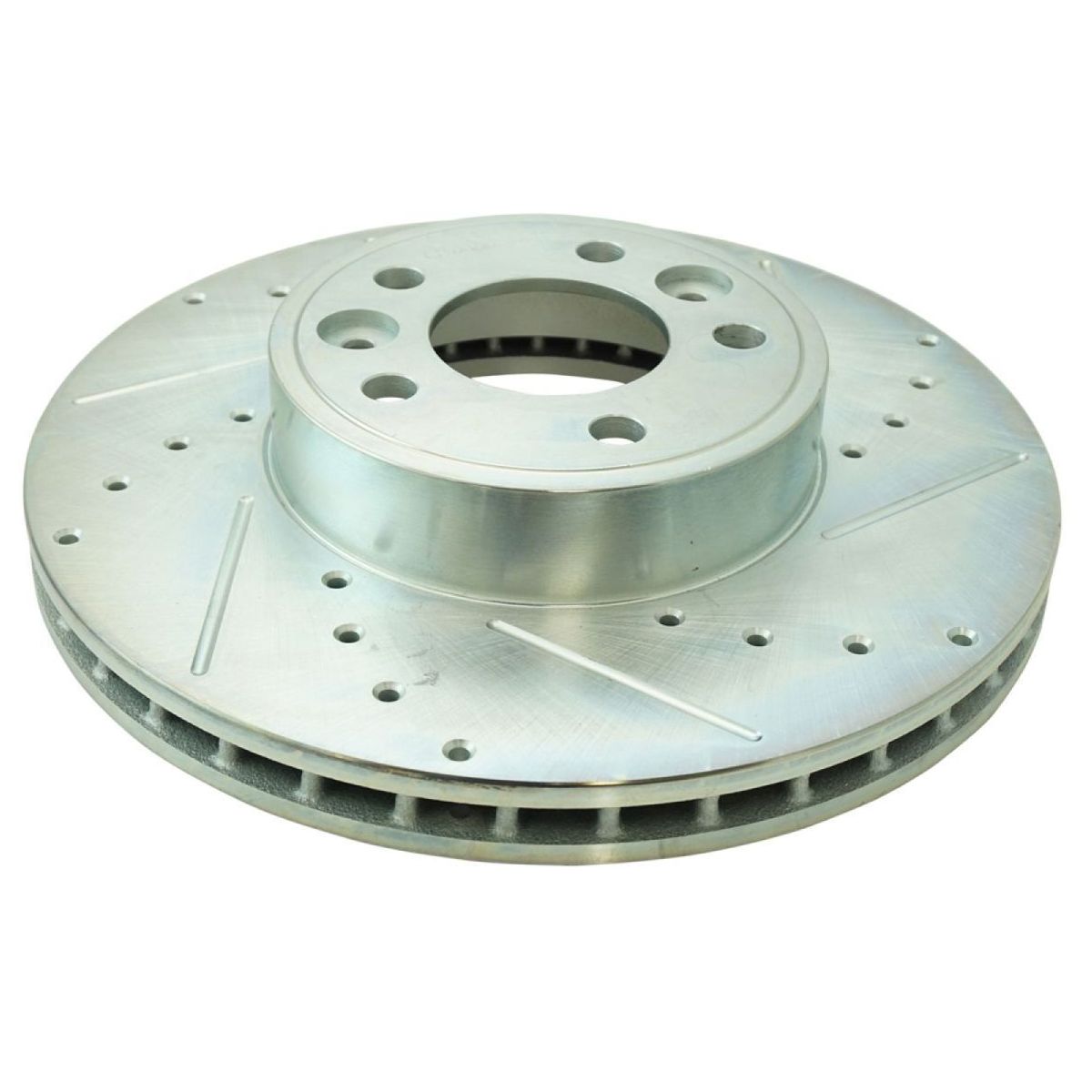 For 98-02 Grand Marquis Front Metallic Brake Pad & Drilled Slotted Coated Rotor