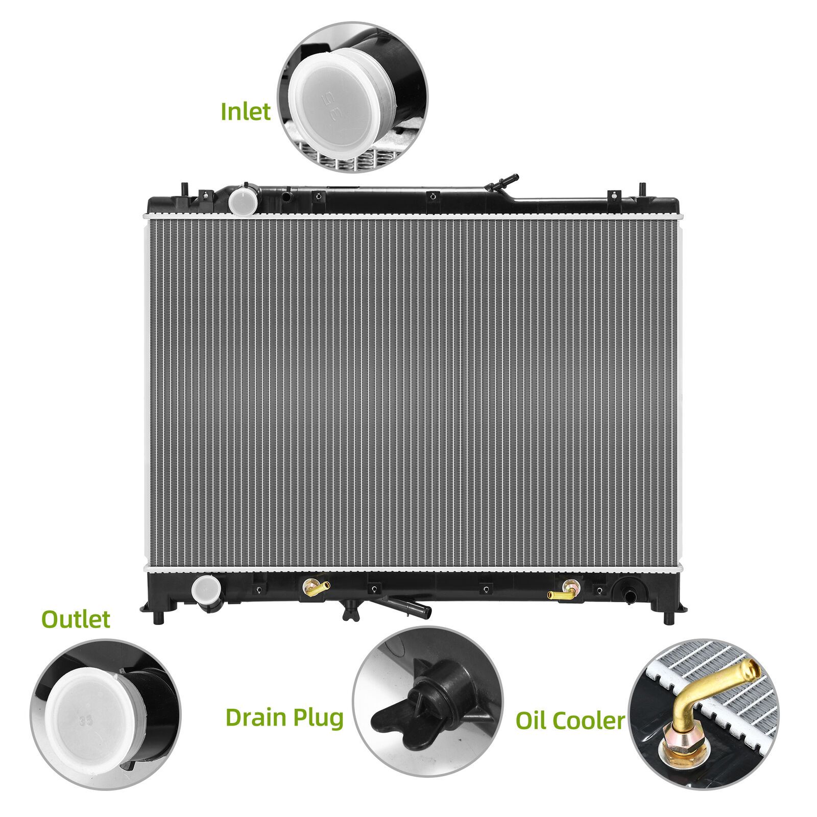 Aluminum Radiator For 2007-2015 CX-9 Grand Touring Sport Utility 3.5L 3.7L V6