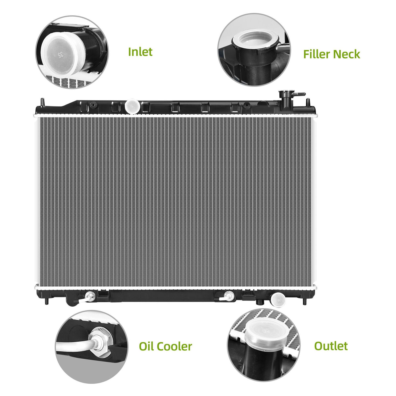 Aluminum Radiator For 2004-2009 Nissan Quest Mini Passenger Van V6 3.5L CU2692