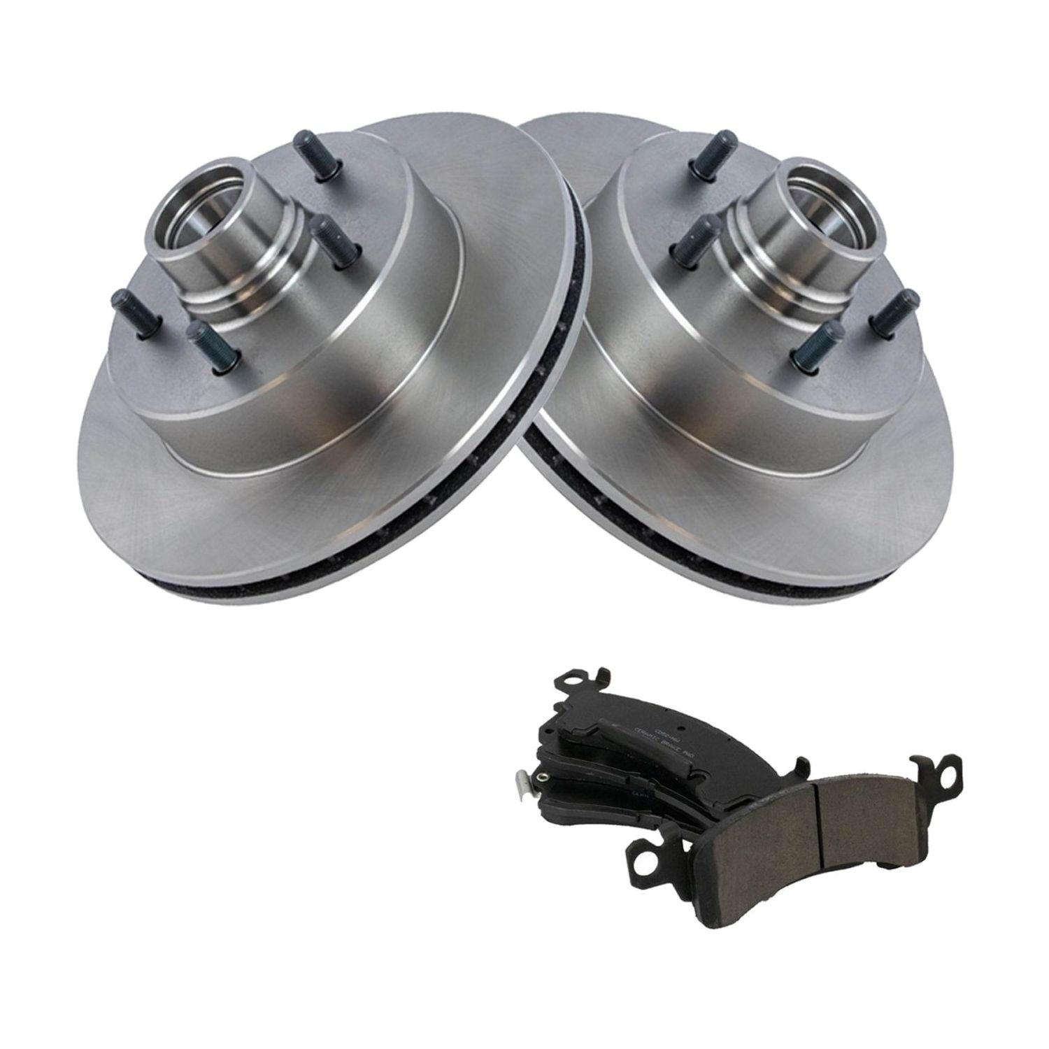 For 97 Safari SL Standard Cargo Van Front Ceramic Brake Pad & Rotor Kit Pair W/