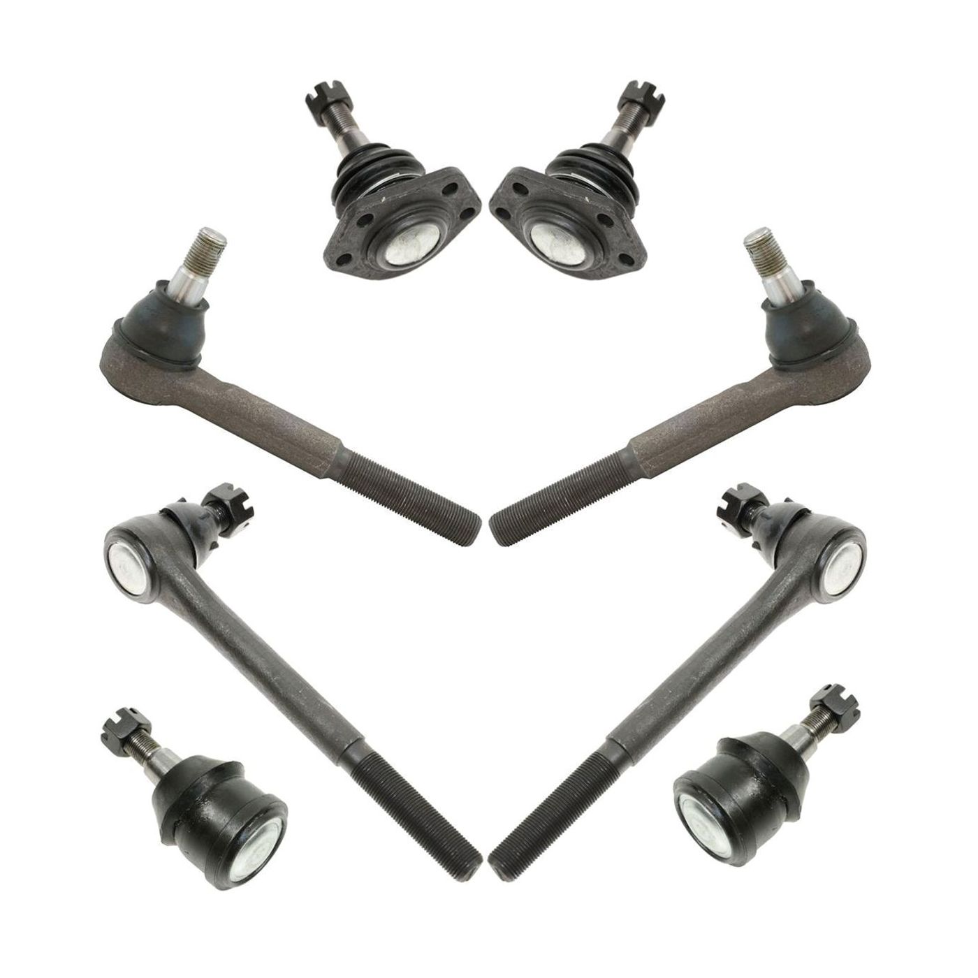 8pc Steering Suspension Kit Front Ball Joints W/ Inner Outer Tie Rod Ends