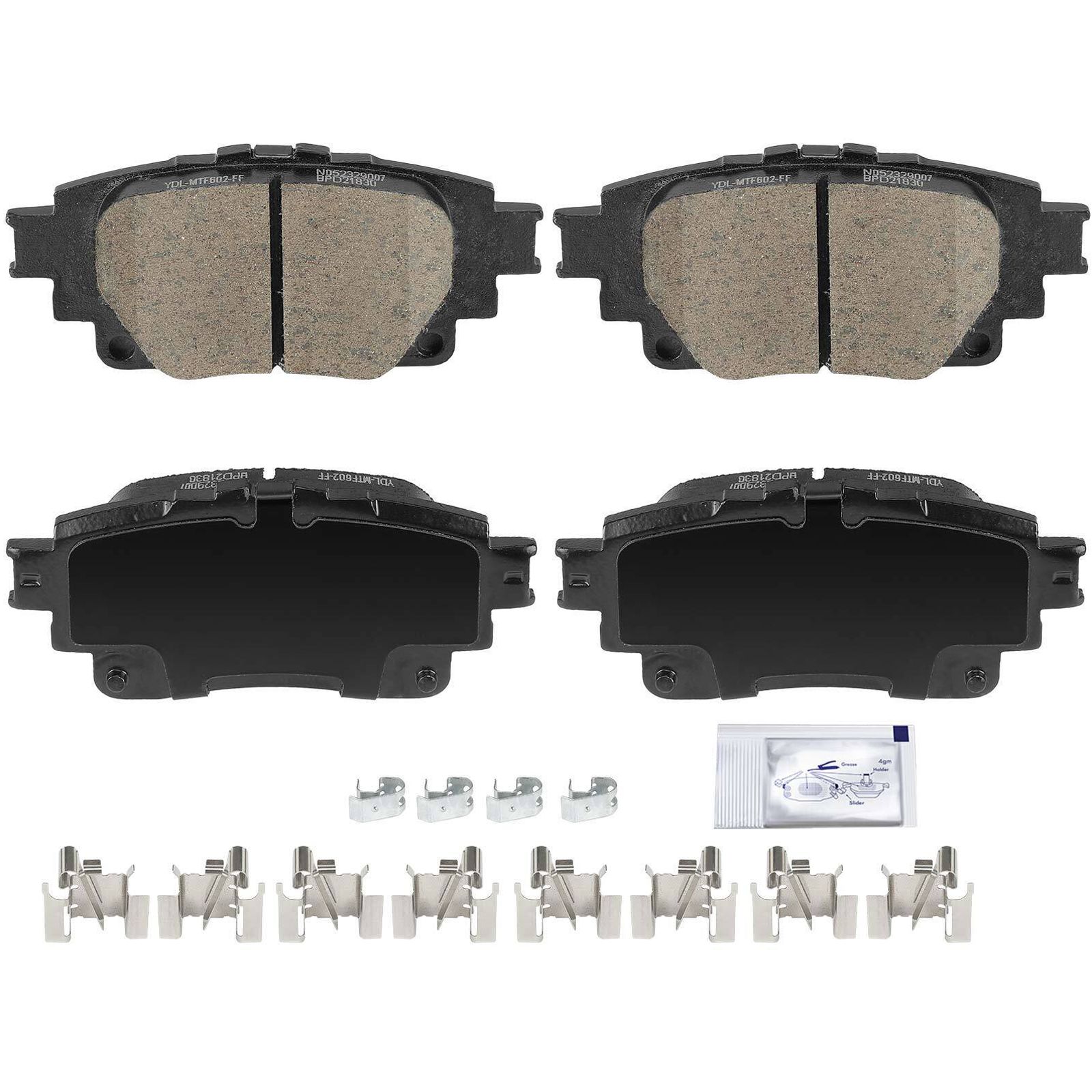For 2020-2022 Toyota Corolla SE Nightshade Hatchback Rear Ceramic Brake Pad