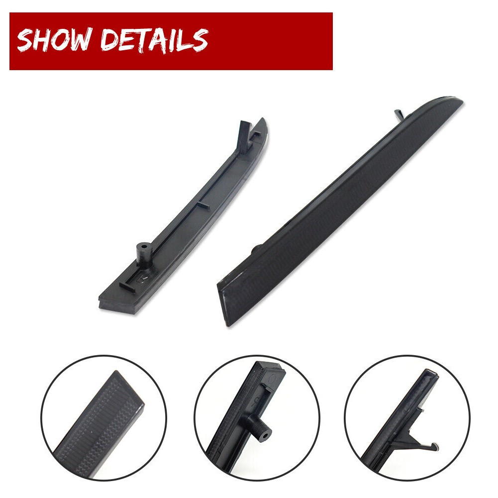 3 Sets Of - SMOKE LENS REAR BUMPER DIFFUSER REFLECTOR