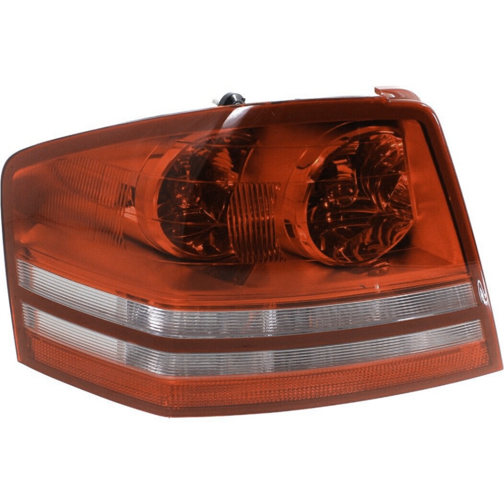 Halogen Tail Light Set For 08-10 Dodge Avenger Clear/Red Lens W/ Bulbs 2Pcs