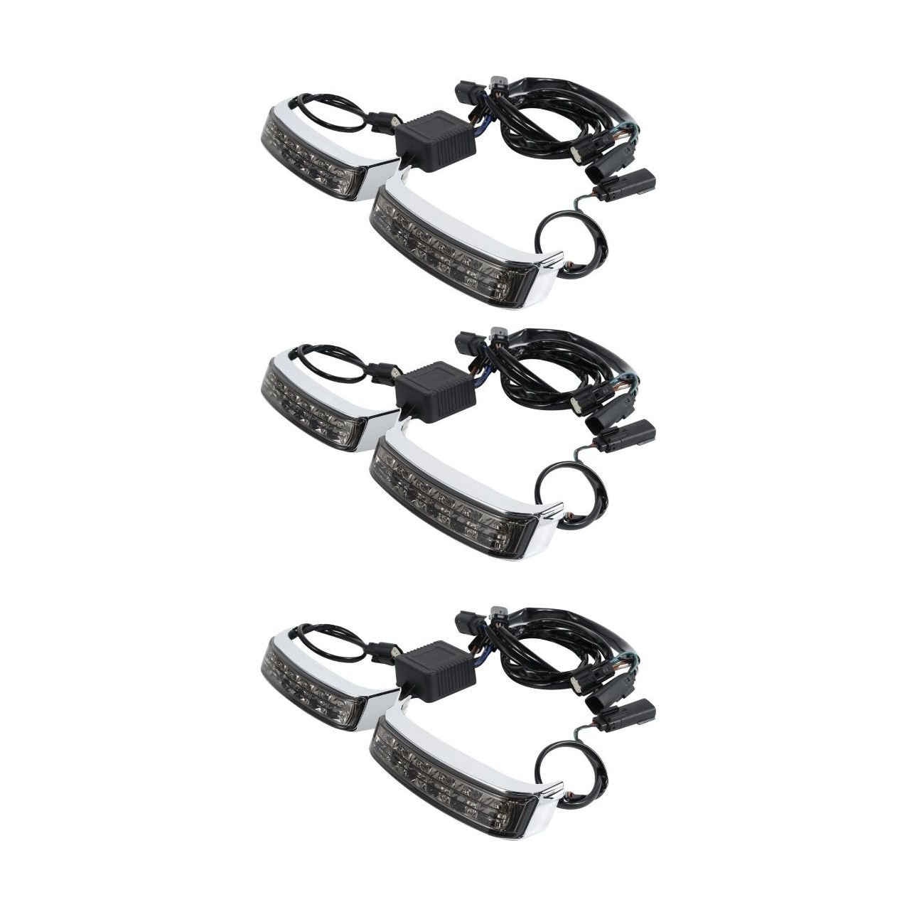 3 Sets Of - LED Saddlebag Run Brake Turn Lamp Light For 2014-2021 Harley-Davidson