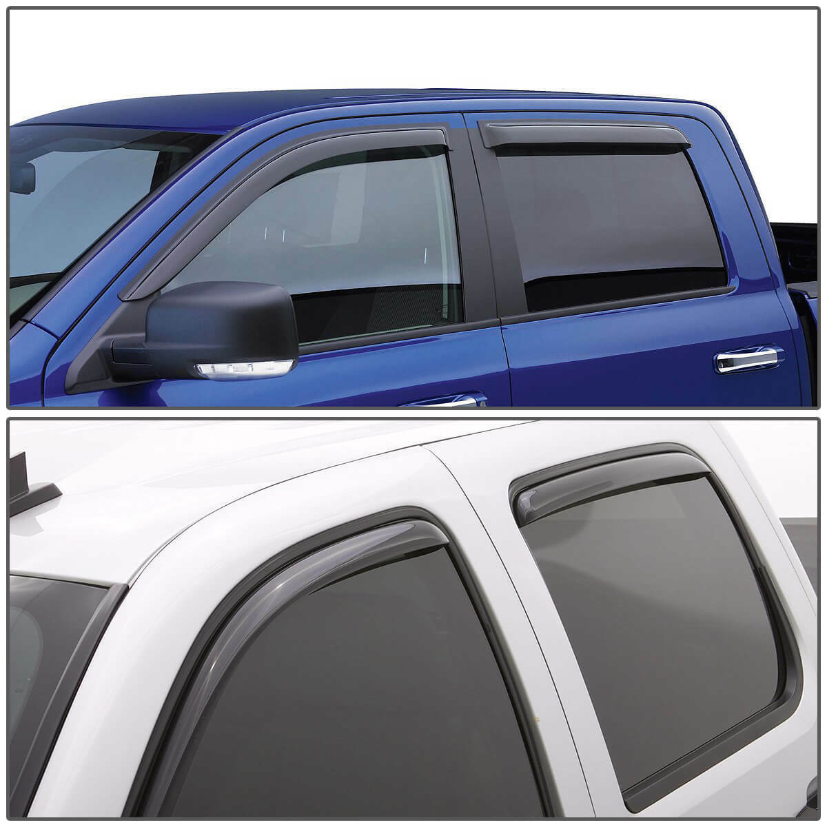 4pcs Out Channel Style Sun Rain Window Visors Visor For 94166