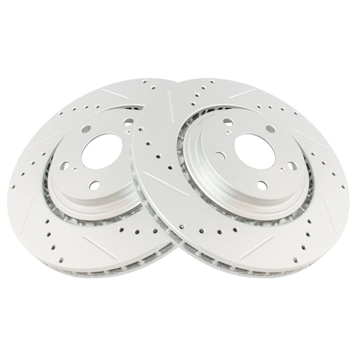 Front Rear For 2013-2015 RX350 F Sport Drilled Slotted Coated Rotors W/Fluids